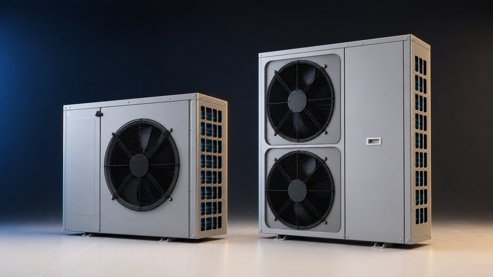 Visual comparison of the GOLD R290 SK16 and SK22 heat-pump cabinets